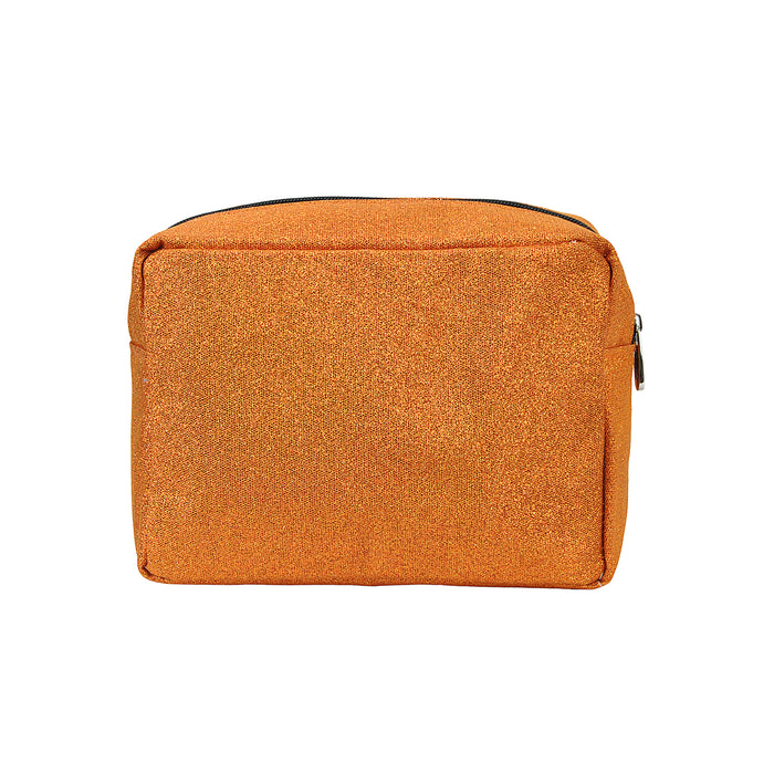 !!!Orange Glitter NGIL Large Cosmetic Travel Pouch