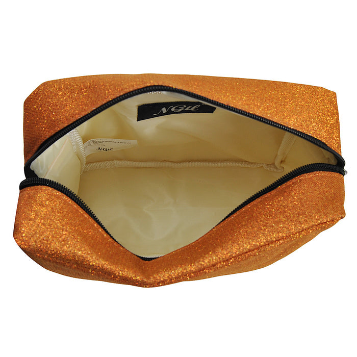 !!!Orange Glitter NGIL Large Cosmetic Travel Pouch