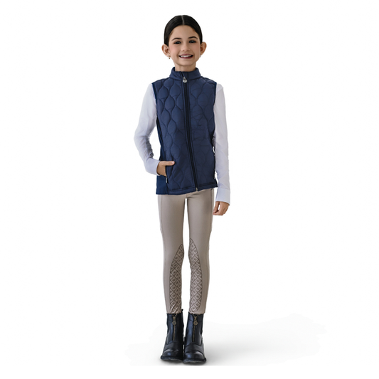 Ovation Kids' Quilted Hybrid Puffer Vest - Navy
