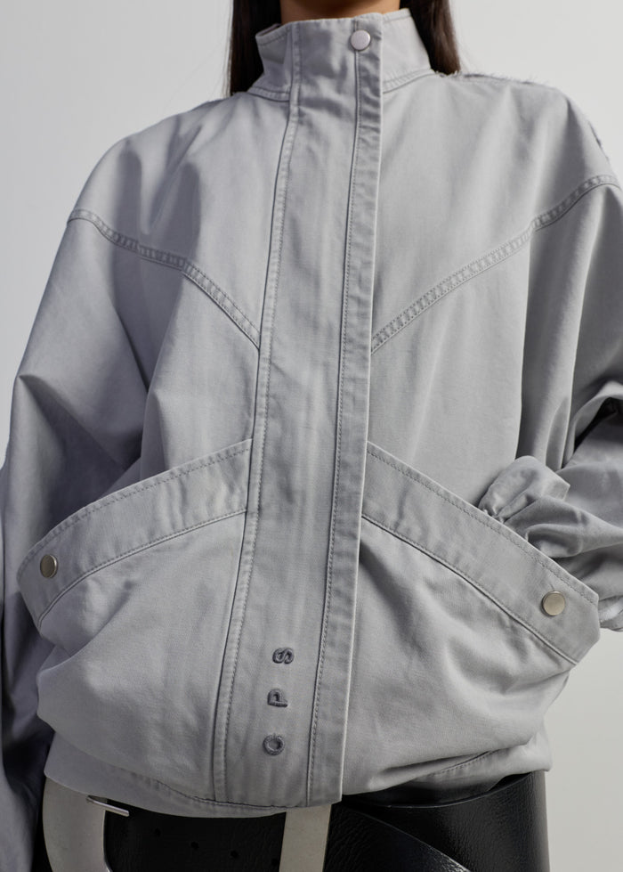OVERSIZED GREY TRACK JACKET