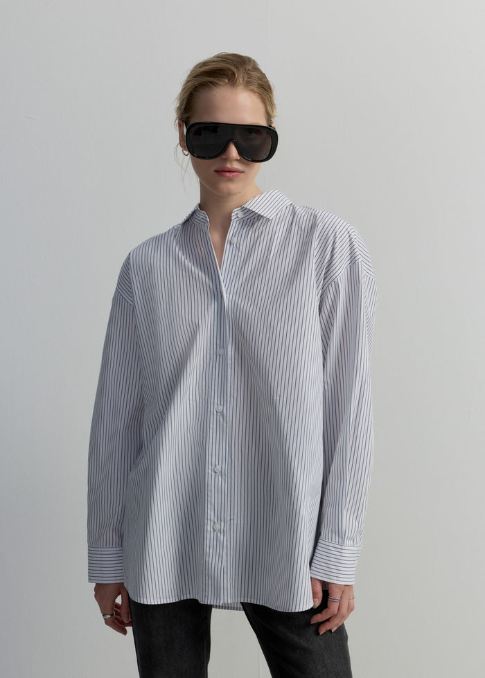 OVERSIZED STRIPED MULTI-SLEEVE SHIRT