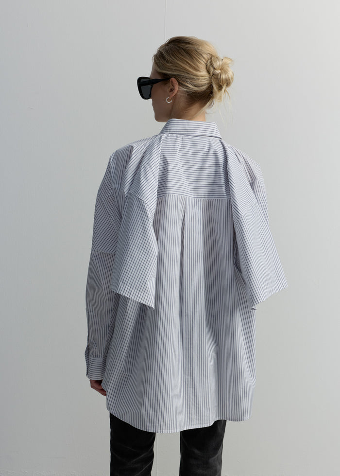 OVERSIZED STRIPED MULTI-SLEEVE SHIRT