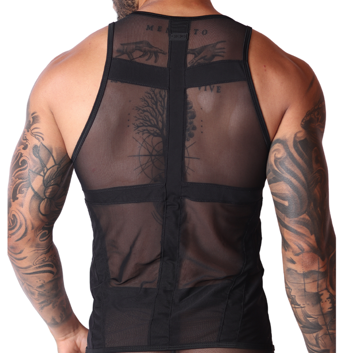 Panel Black Tank vista posterior de Gigo Underwear
