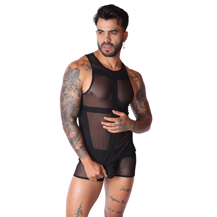 Panel Black Tank en modelo de Gigo Underwear