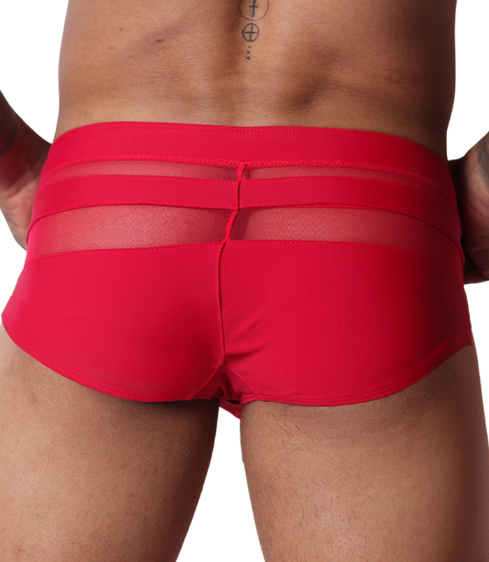 Panel Red Swim Brief vista posterior de Gigo Underwear