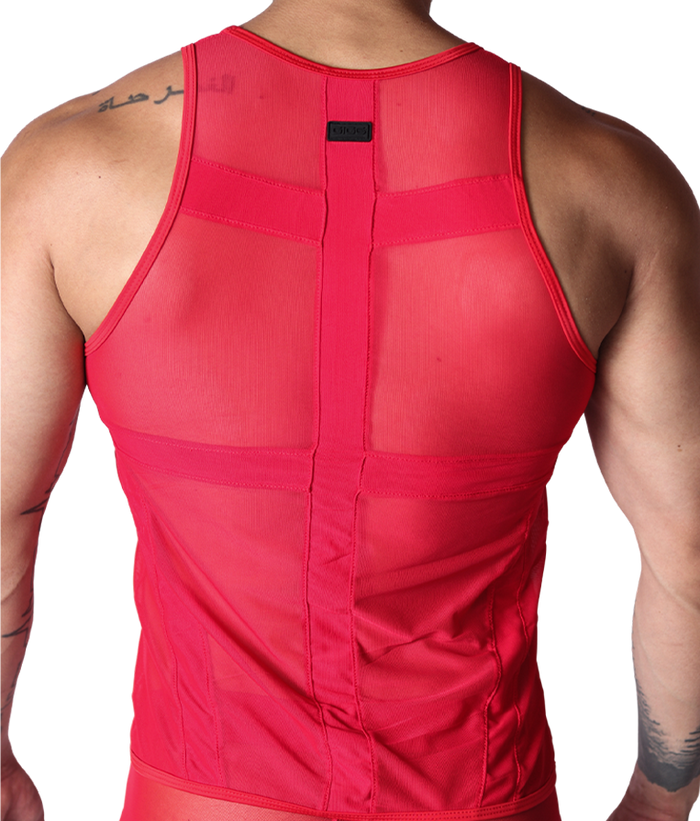 Panel Red Tank vista frontal de Gigo Underwear