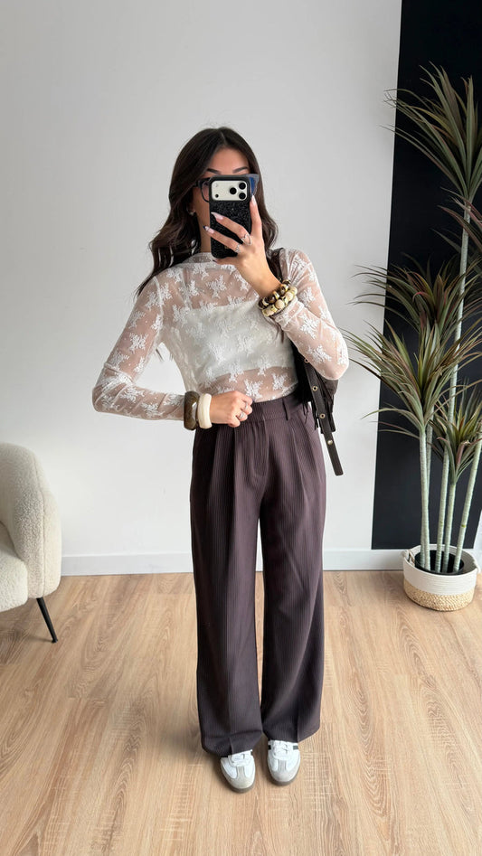 Pantalon choco/bleu DS.Sélection