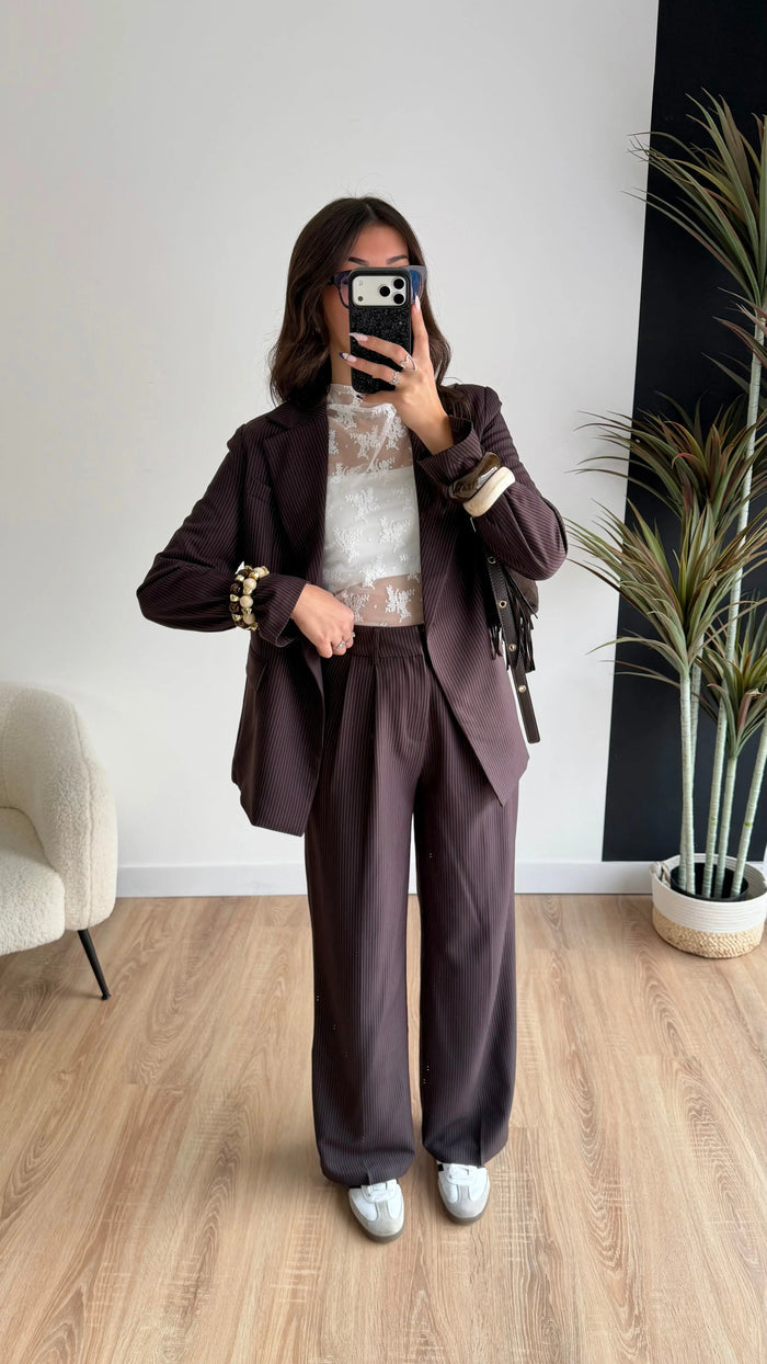 Pantalon choco/bleu DS.Sélection