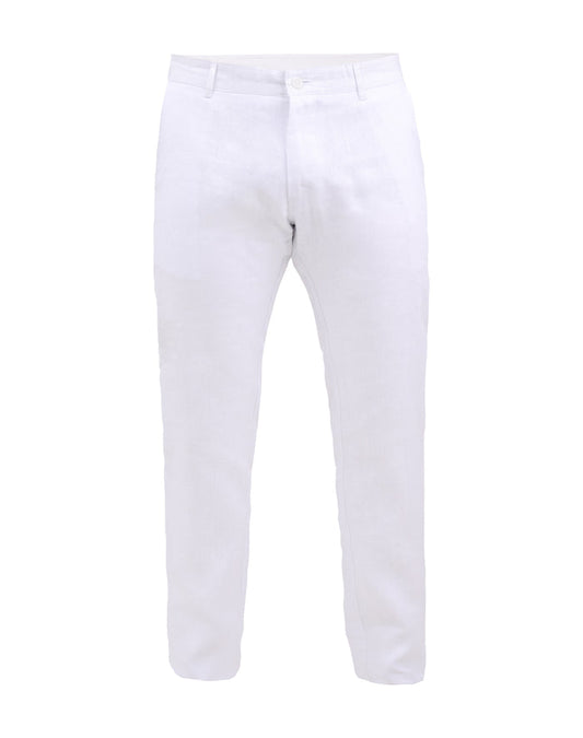 Pantalón en lino blanco