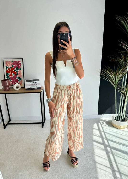 Pantalon plissé beige DS.Sélection