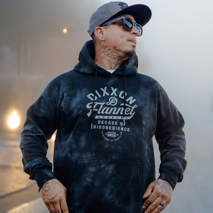 Light Grey Pastime Tie Dye Pullover - Black - Dixxon Flannel Co.