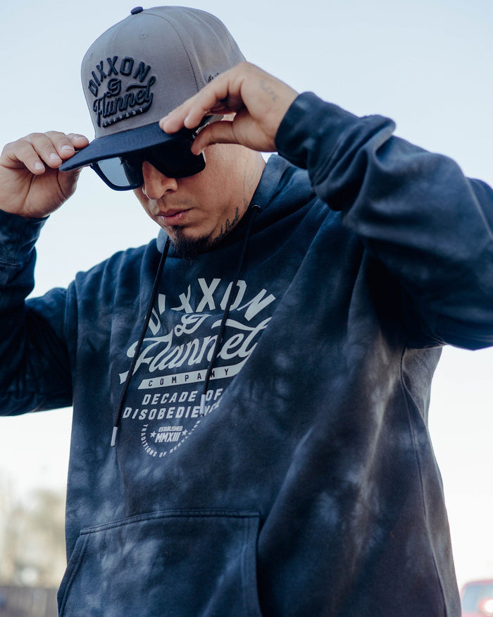 Light Grey Pastime Tie Dye Pullover - Black - Dixxon Flannel Co.