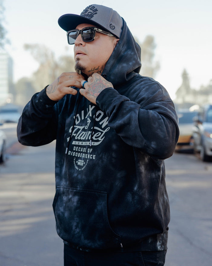 Light Grey Pastime Tie Dye Pullover - Black - Dixxon Flannel Co.