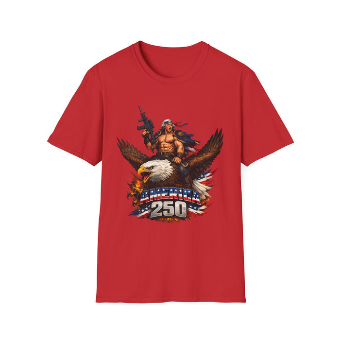 Patriotic Eagle Soldier T‑Shirt — '250' Graphic USA Freedom Tee