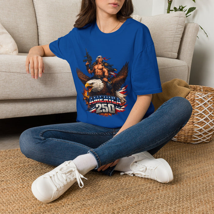 Patriotic Eagle Soldier T‑Shirt — '250' Graphic USA Freedom Tee