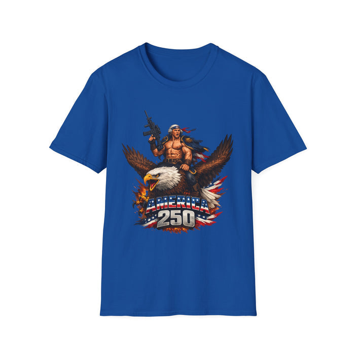 Patriotic Eagle Soldier T‑Shirt — '250' Graphic USA Freedom Tee