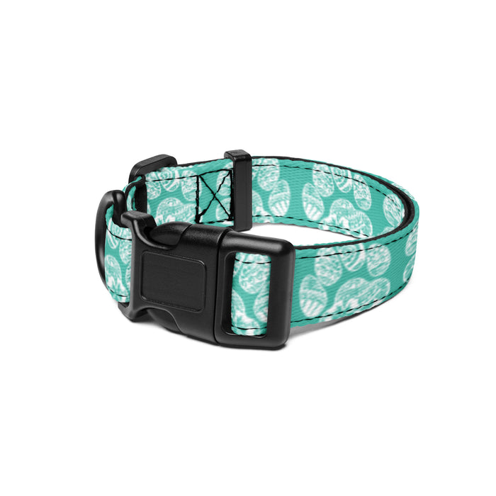 Paw Print Collar Aqua