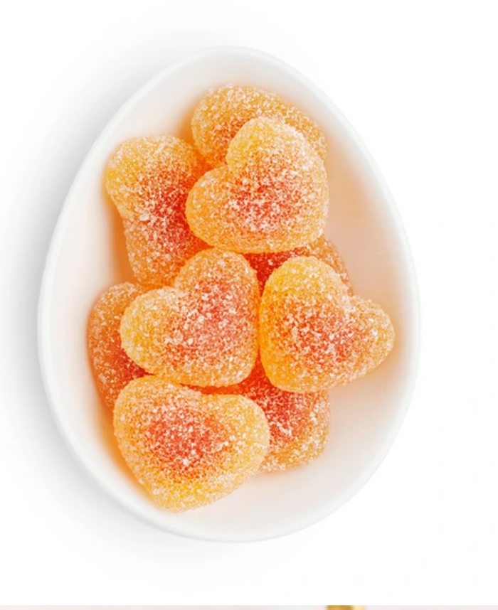 PEACH BELLINI GUMMY HEARTS