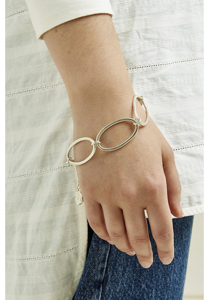 People Tree - Hand Made - Bracelet Ovales - Argent-Accessoires-
