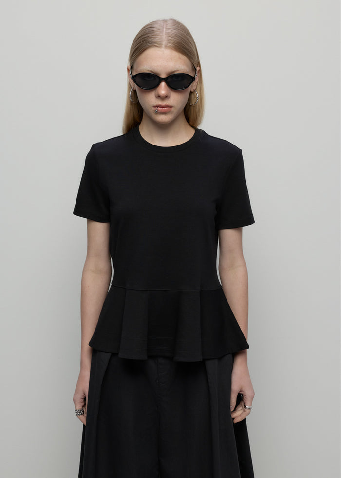 PEPLUM SHORT SLEEVE TEE