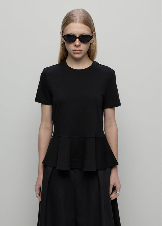 PEPLUM SHORT SLEEVE TEE