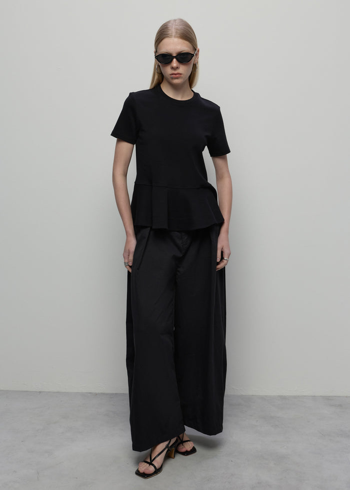 PEPLUM SHORT SLEEVE TEE