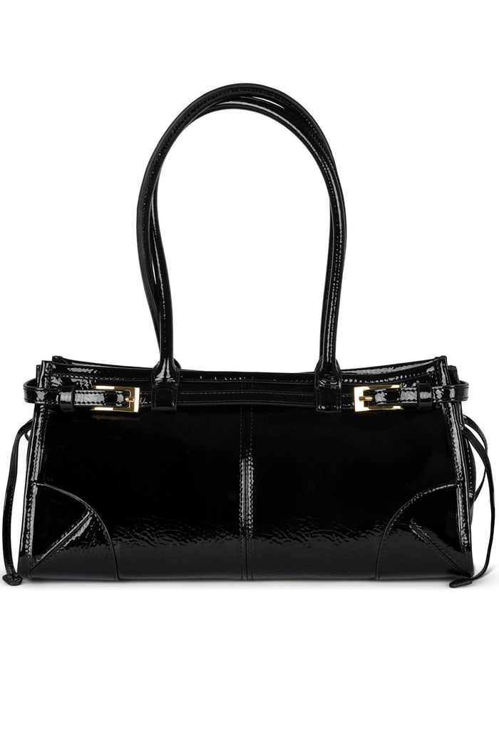 Black Crinkle Patent