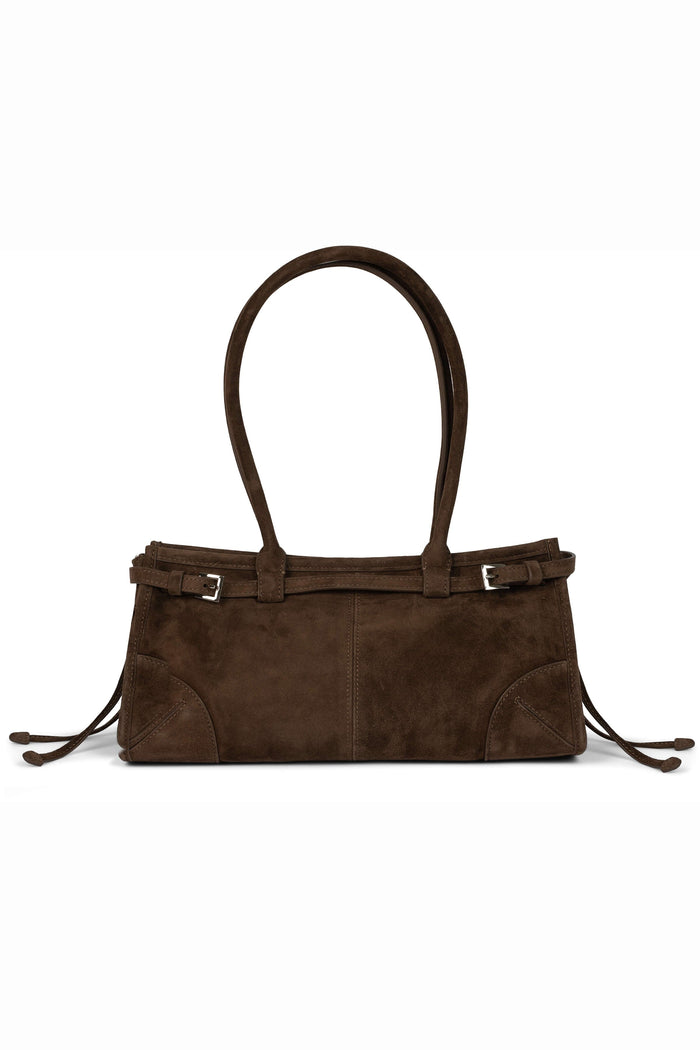 PESKY Jeffrey Campbell Shoulder Bag Brown Suede