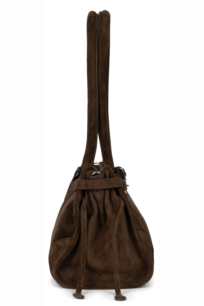 PESKY Jeffrey Campbell Shoulder Bag Brown Suede