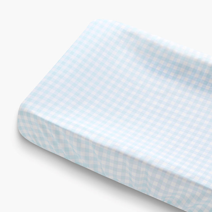 Picnic Gingham Changing Mat in Blue
