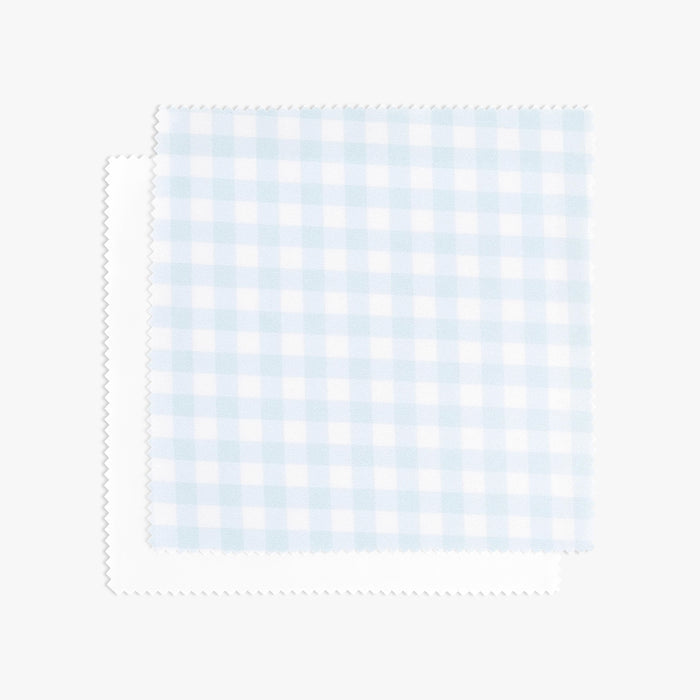 Blue gingham swatch