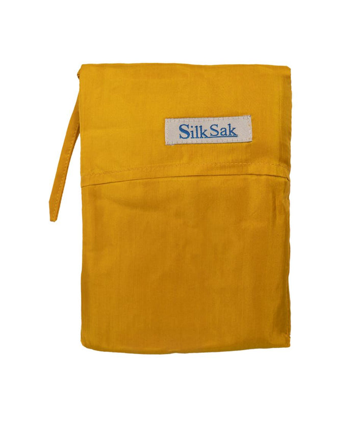 100% pure parachute silk Sleeping Bag Liner (Silksak)  with slot for Pillow in Gold