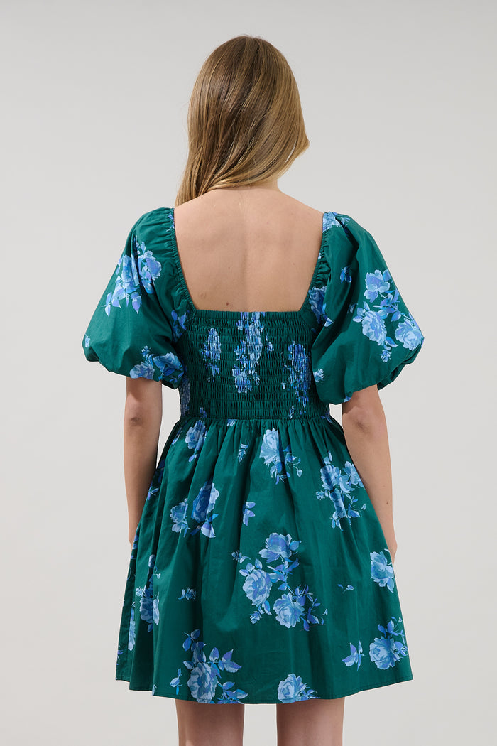 Pleated Mini Dress Denise Floral