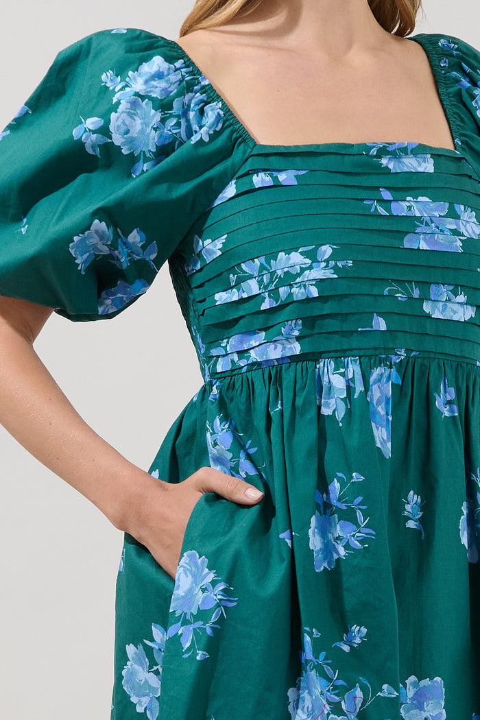 Pleated Mini Dress Denise Floral