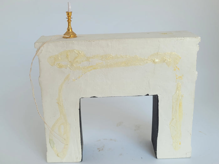 Pre-Owned Fireplace with Candle - As Is Condition