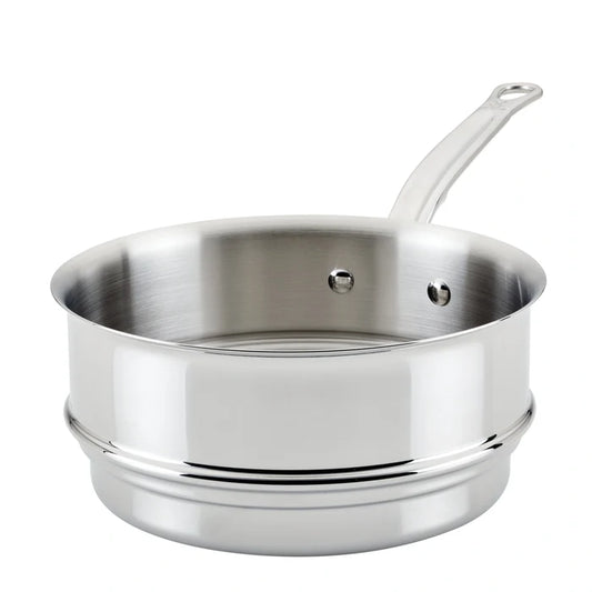 Stainless steel Steamer on a white background