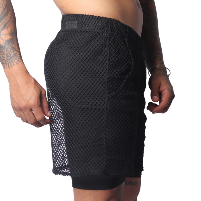 Provocative Black Short vista frontal de Gigo Underwear