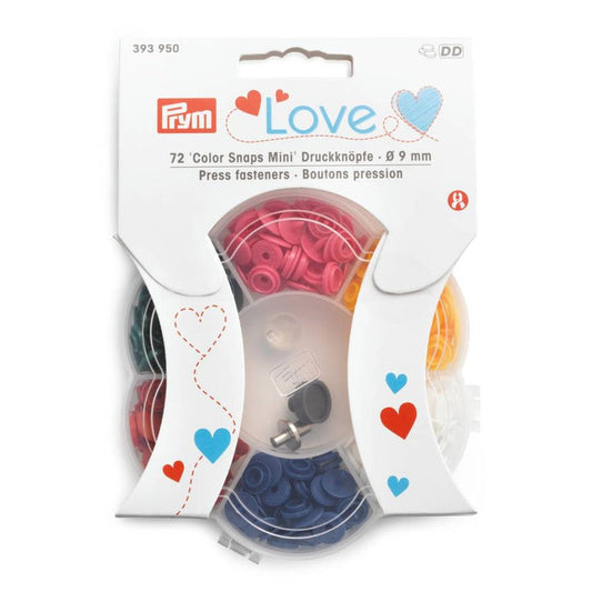 Prym Love: Colour Snap Set with Tools: 9mm - Snaps