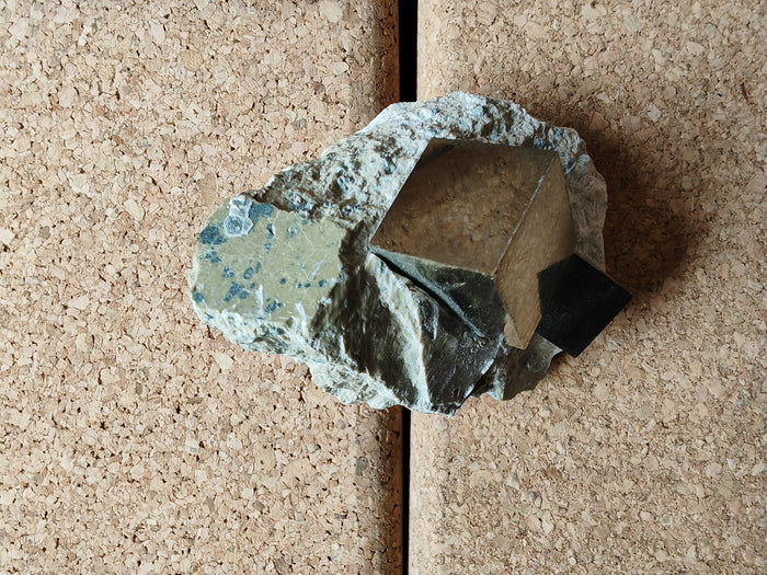 Pyrite Cubes on matrix. Stunning Rare Lustrous. Graded PREMIUM (aka Fools Gold)