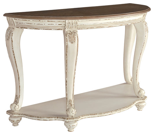 Realyn T743-4 WhiteBrown Sofa Table