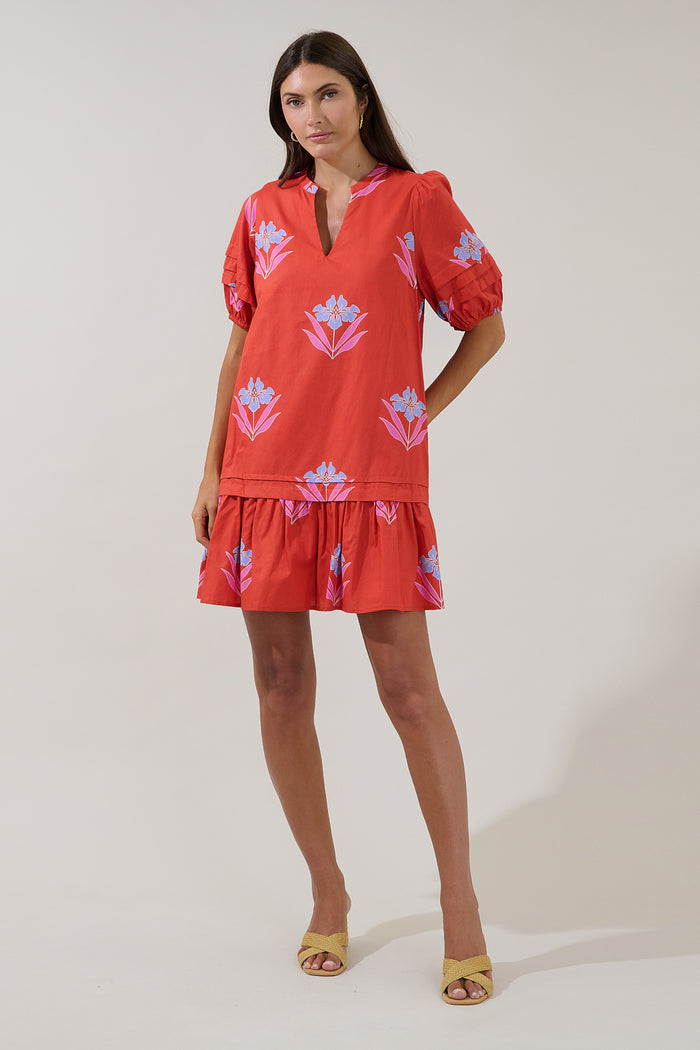 Reani Shift Mini Dress Floral