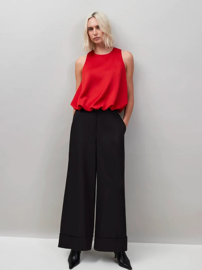 Red Bubble Hem Top