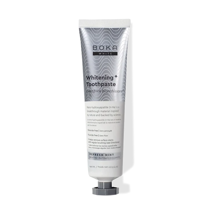 Boka Whitening Toothpaste tube on a white background