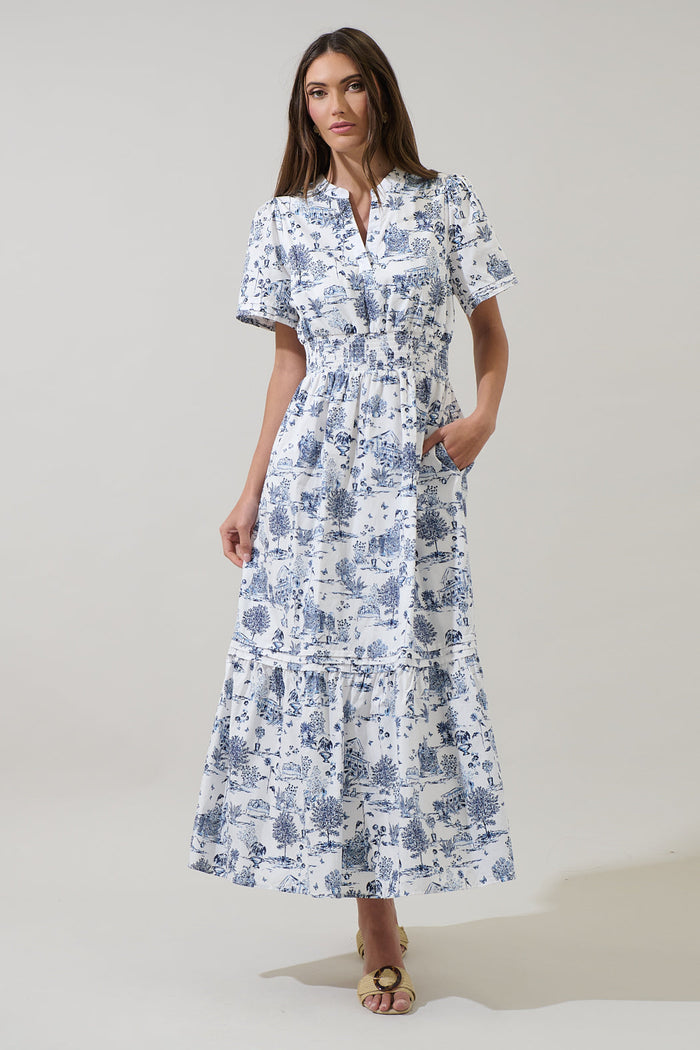 Renzo Toile Belraj Poplin Maxi Dress