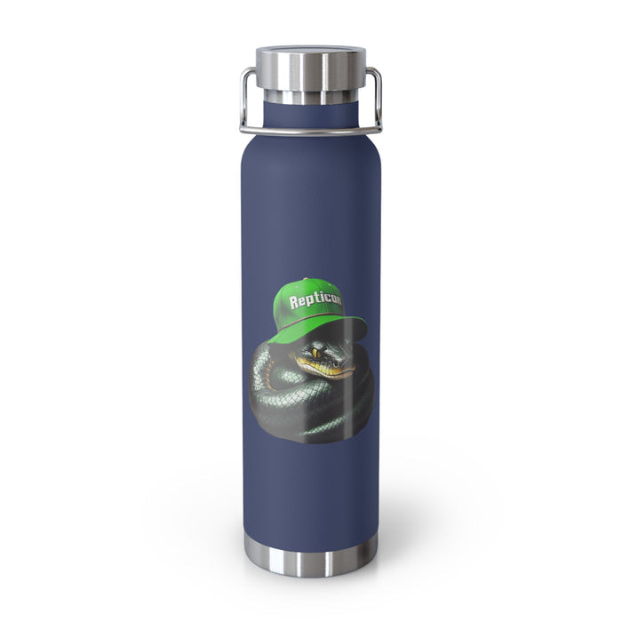 Repticon Copper Vacuum Insulated Bottle, 22oz w/ Black Snake