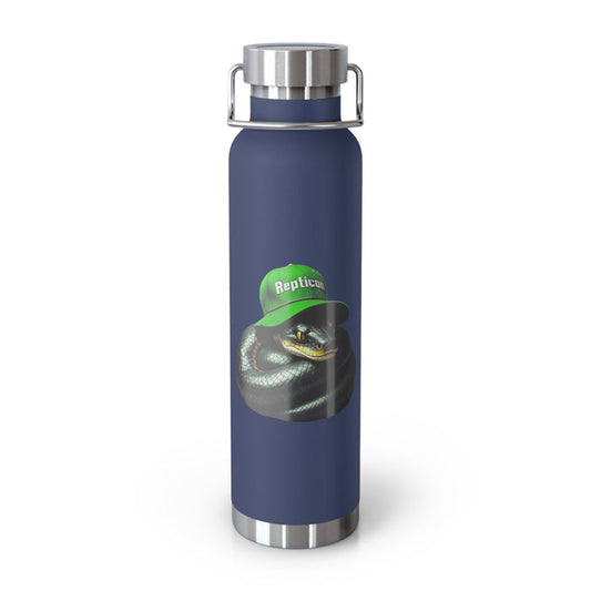 Repticon Copper Vacuum Insulated Bottle, 22oz w/ Black Snake