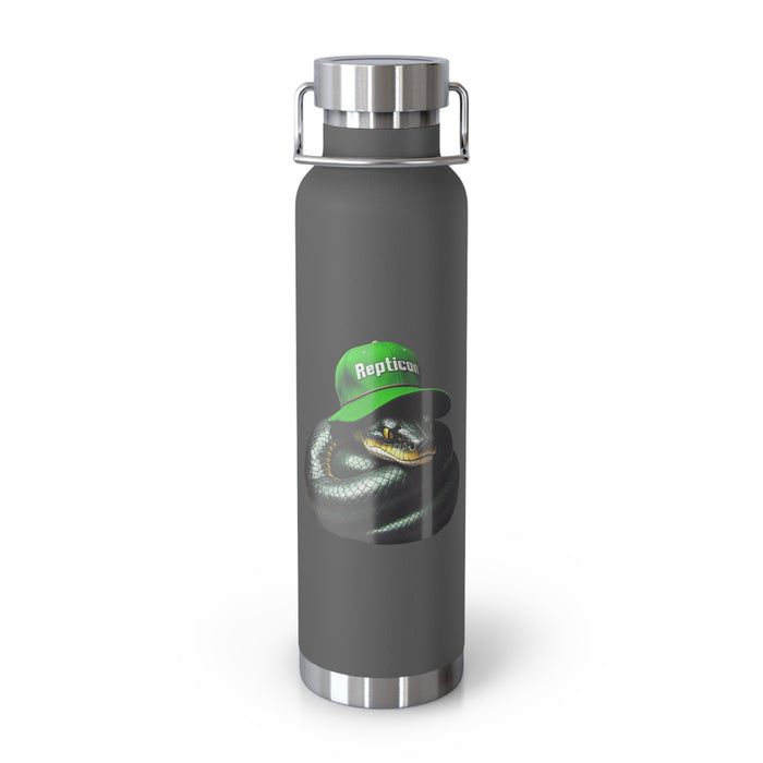 Repticon Copper Vacuum Insulated Bottle, 22oz w/ Black Snake