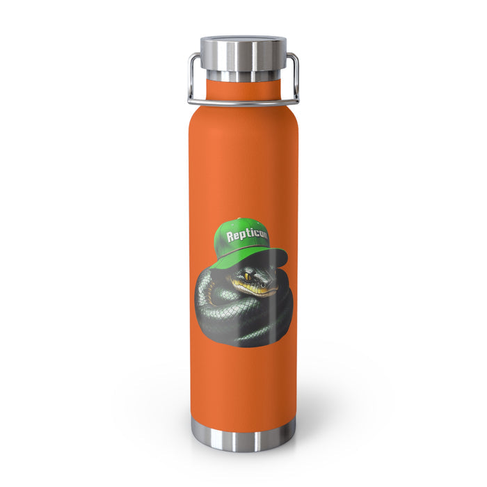 Repticon Copper Vacuum Insulated Bottle, 22oz w/ Black Snake