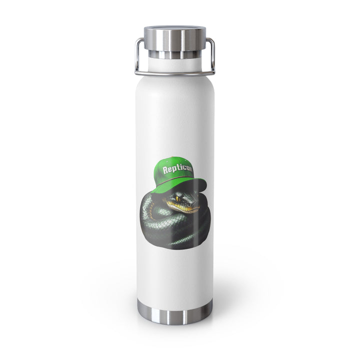 Repticon Copper Vacuum Insulated Bottle, 22oz w/ Black Snake