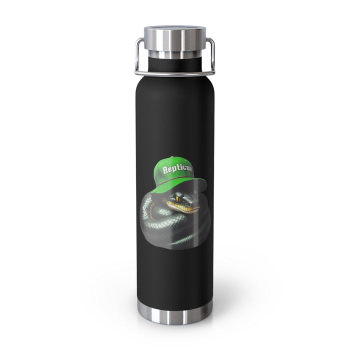 Repticon Copper Vacuum Insulated Bottle, 22oz w/ Black Snake